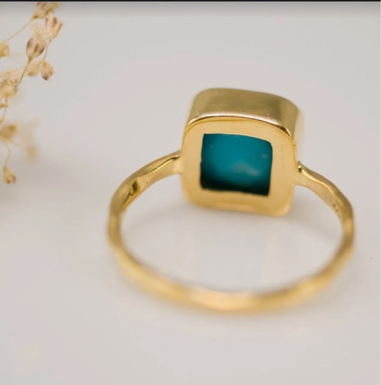 18k Gold Plated Turquoise Ring