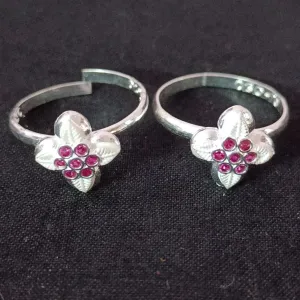 925 Silver Adjustable Toe Rings Pair (Design 142)