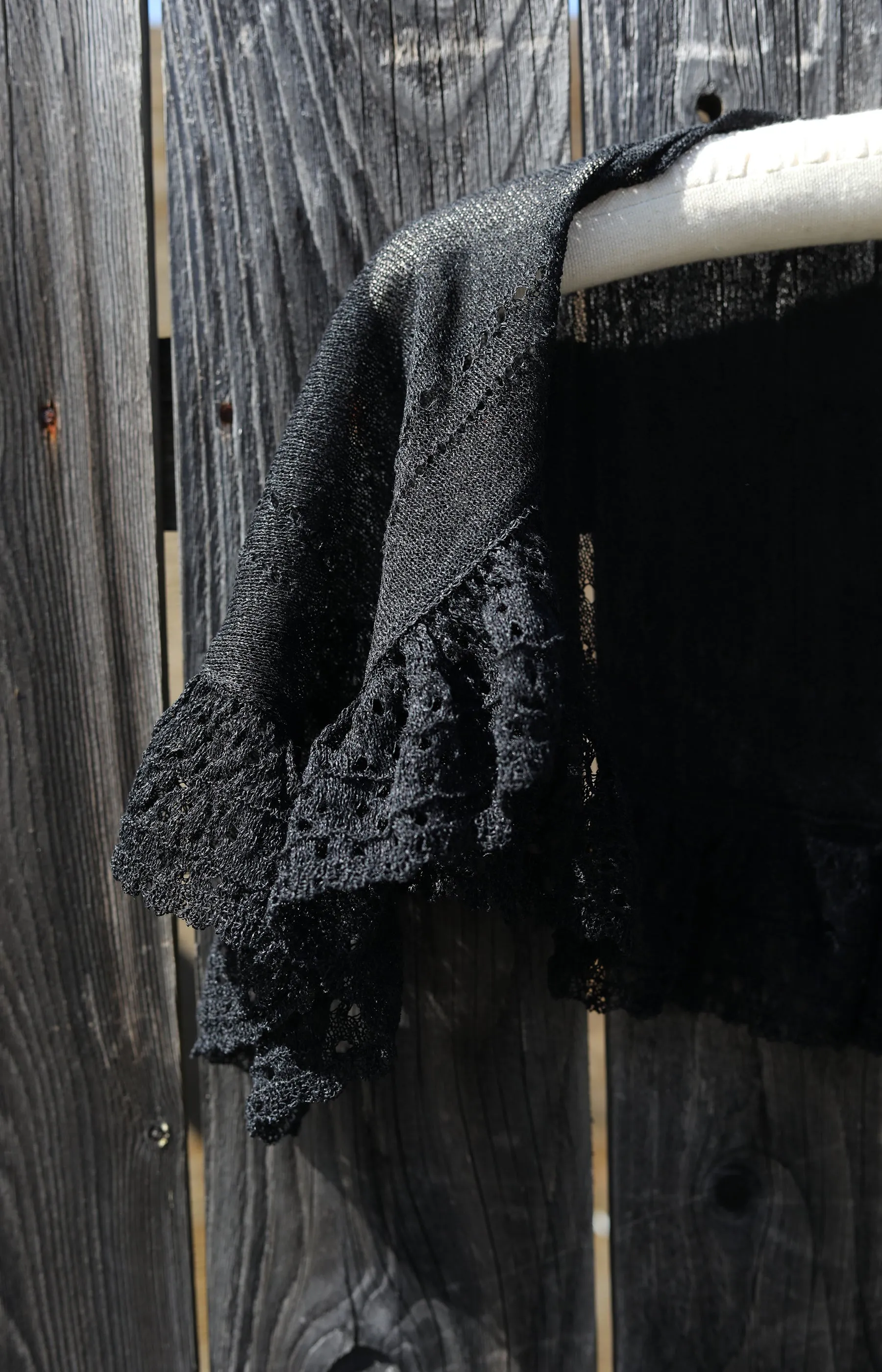 Black Knitted Cape