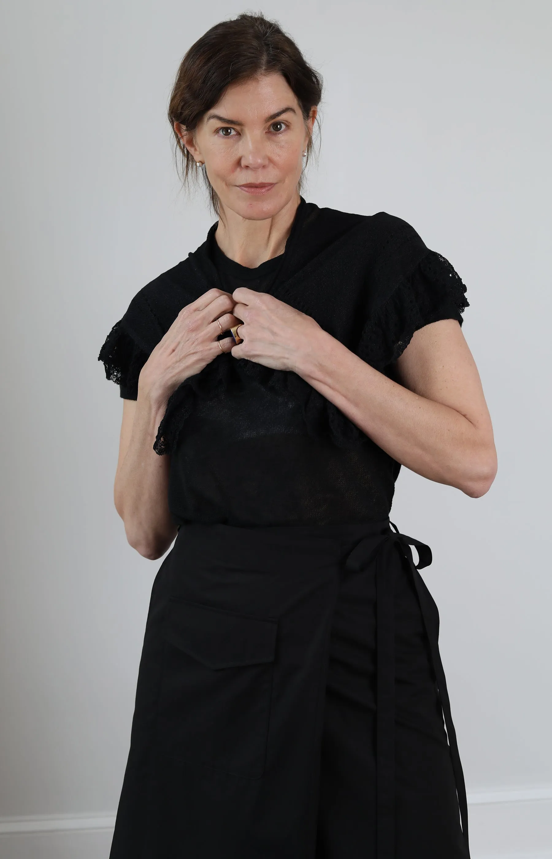 Black Knitted Cape