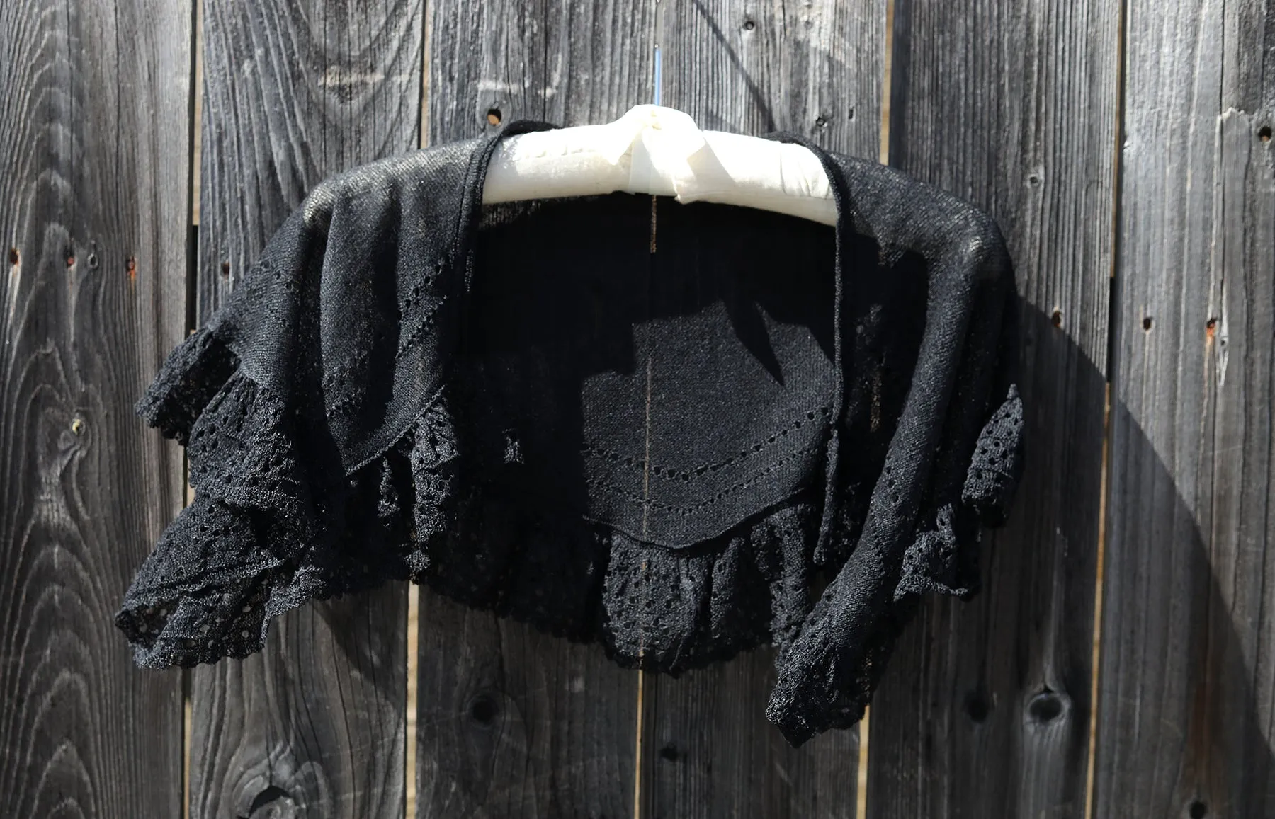 Black Knitted Cape