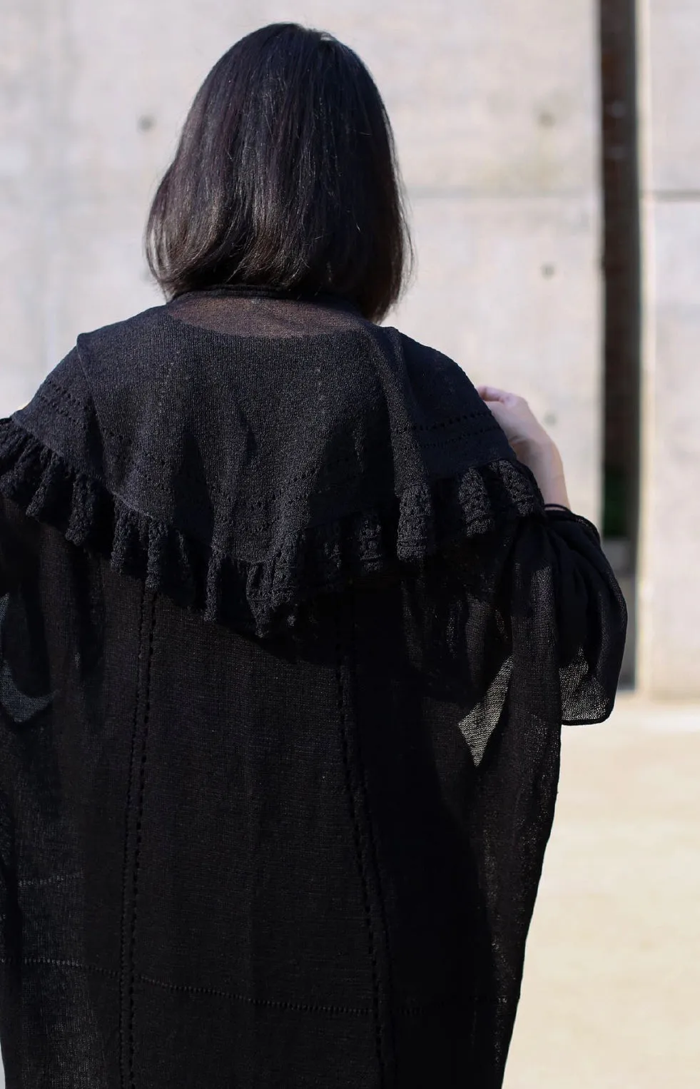 Black Knitted Cape