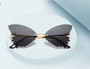 Butterfly Rimless Sunglasses