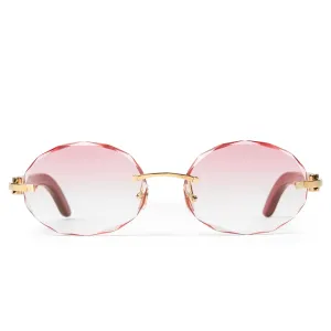 Cartier Eyewear Custom CT0052O-006 C Decor Rimless Sunglasses