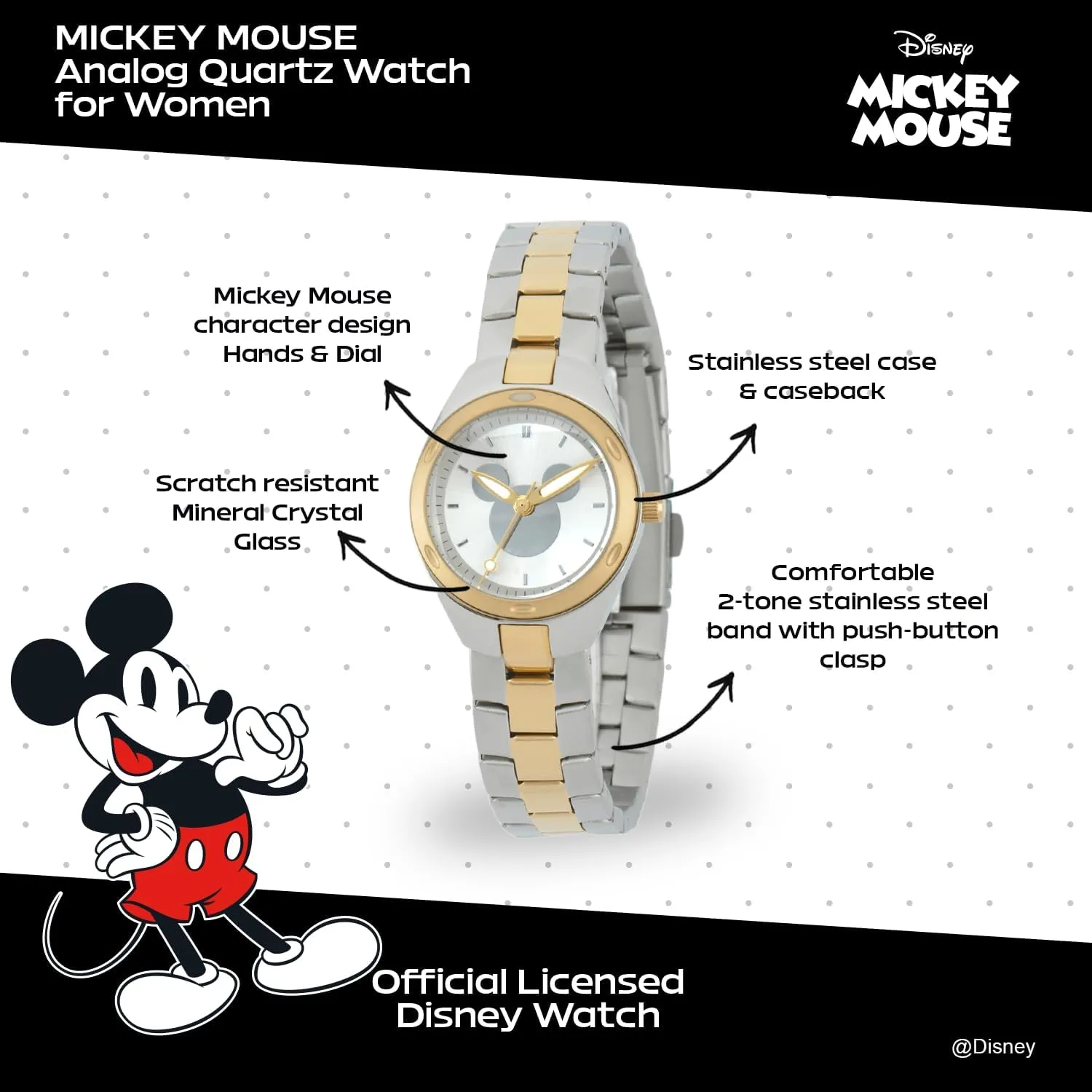 DISNEY Mickey Mouse Watch  Classic Mickey Mouse Watches for Women