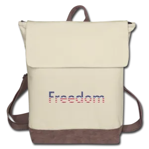Freedom Patriotic Word Art Canvas Backpack