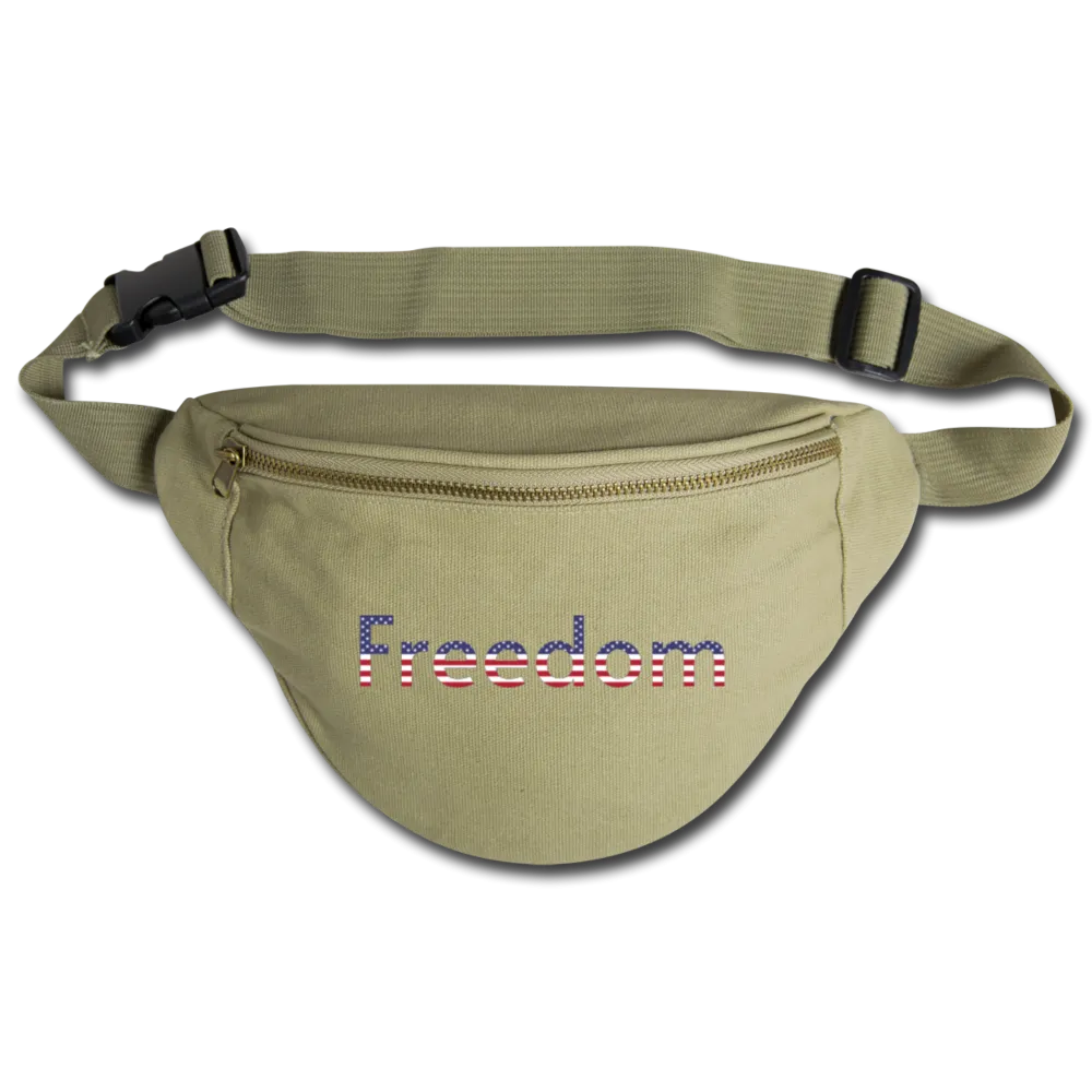 Freedom Patriotic Word Art Fanny Pack