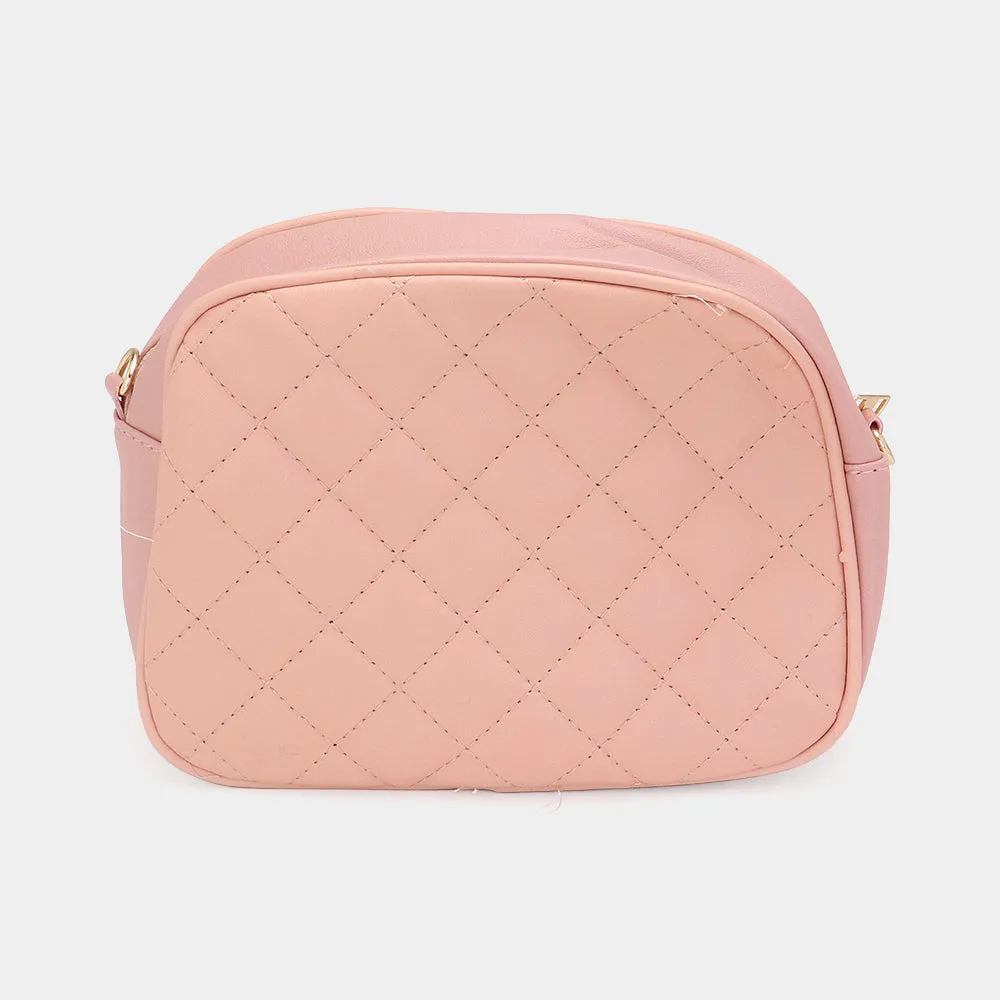 iLLASPARKZ Faux Leather Quilted Crossbody Bag