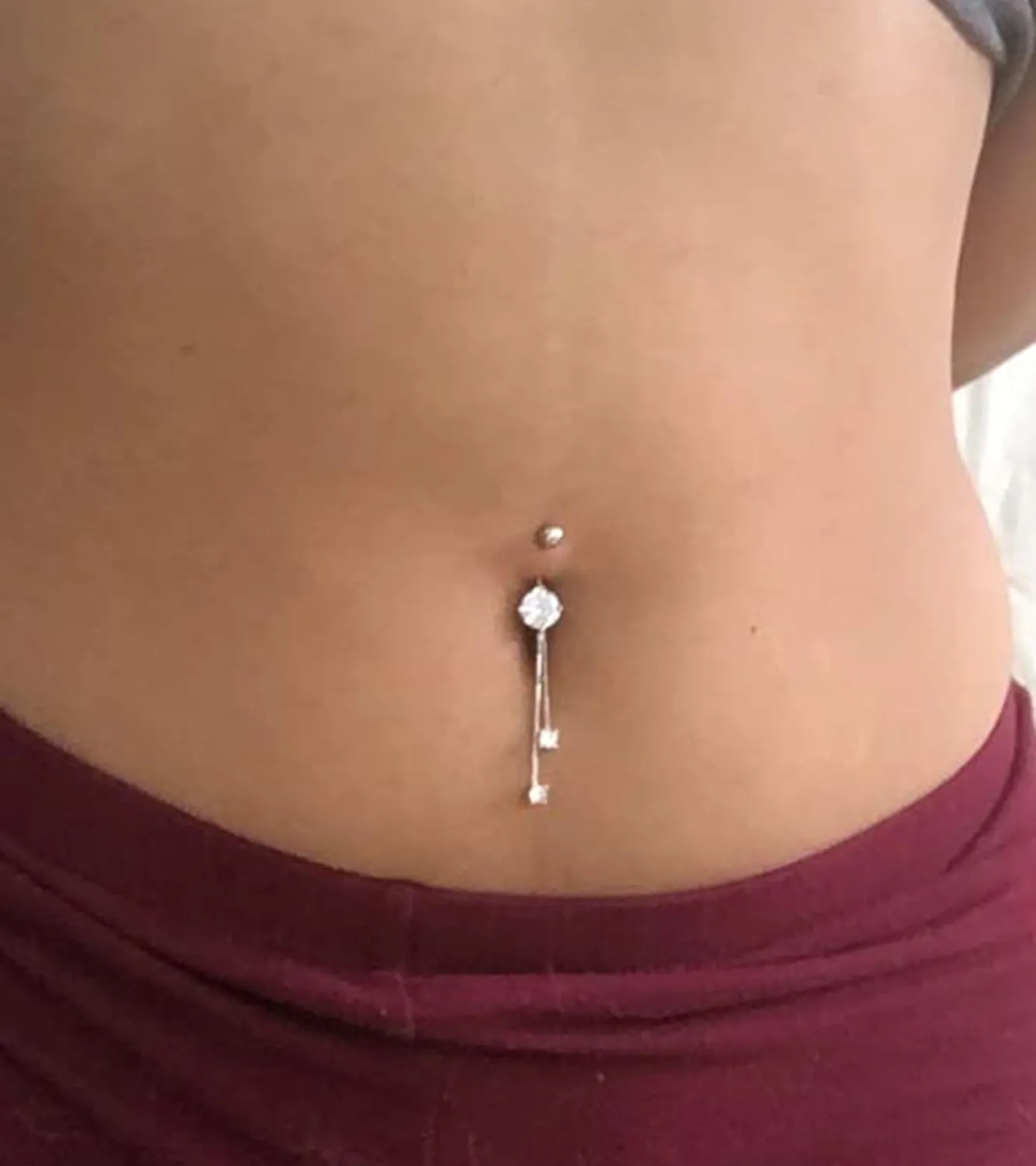 Longita Belly Ring - Surgical Steel & Gold Clicker, Hypoallergenic Navel Ring for Women