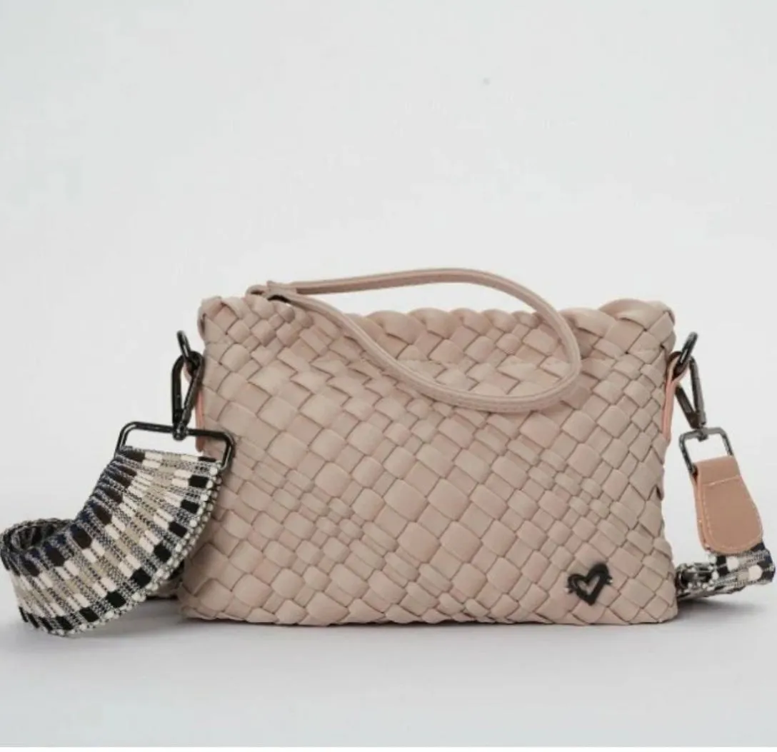 preneLOVECHARLOTTE WOVEN CROSSBODY - DUSTY PINK