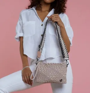 preneLOVECHARLOTTE WOVEN CROSSBODY - DUSTY PINK