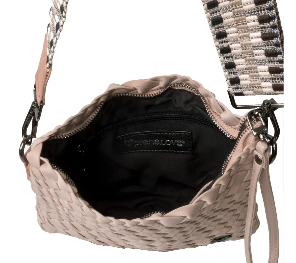 preneLOVECHARLOTTE WOVEN CROSSBODY - DUSTY PINK