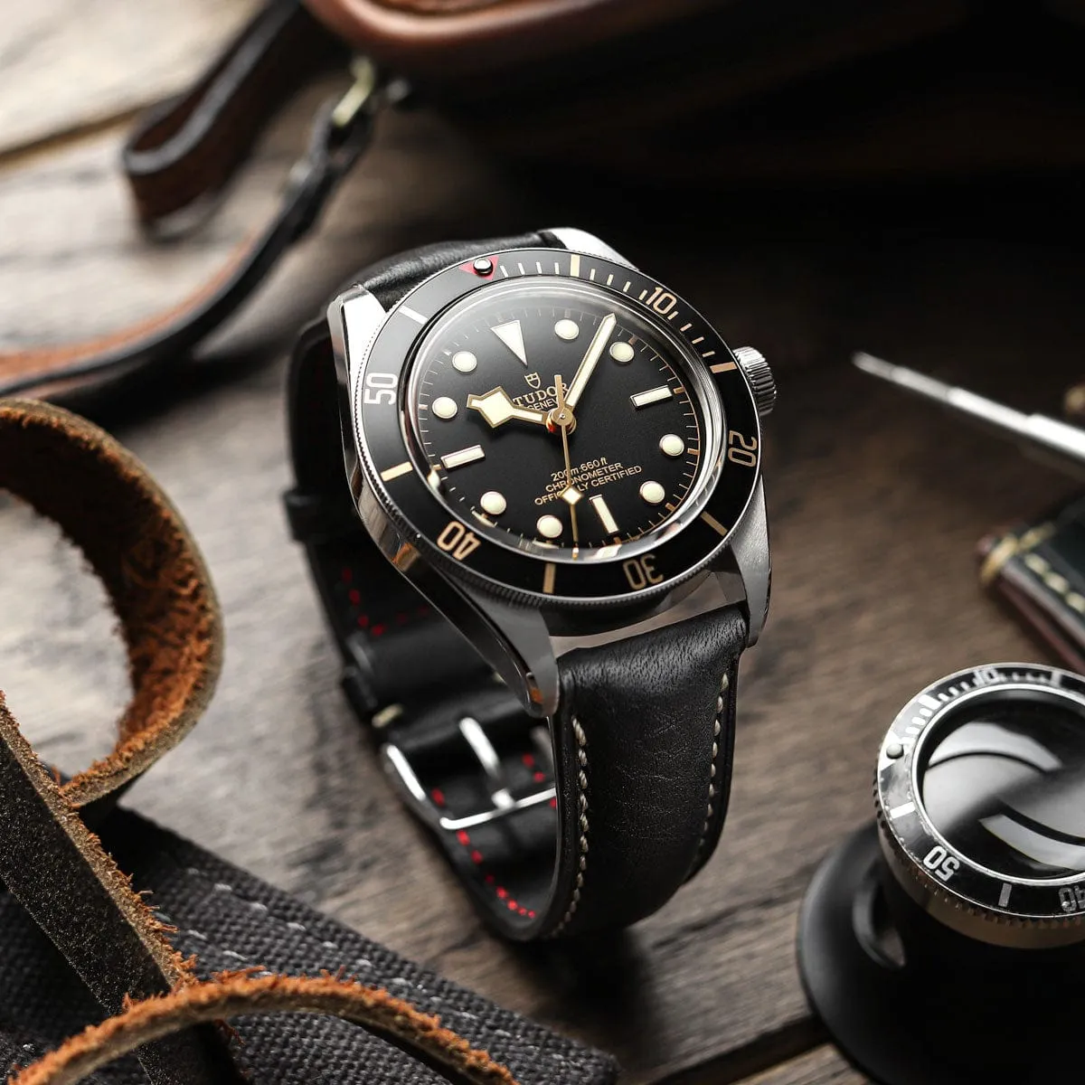 Stanton Badalassi Carlo Minerva Box Leather Padded Watch Strap - Coral