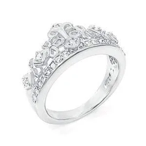 Sterling Silver Princess Crown Ring