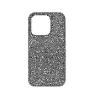 Swarovski High Smartphone Case for iPhone 15 Pro, Silver-Tone Crystals, Part of The High Collection