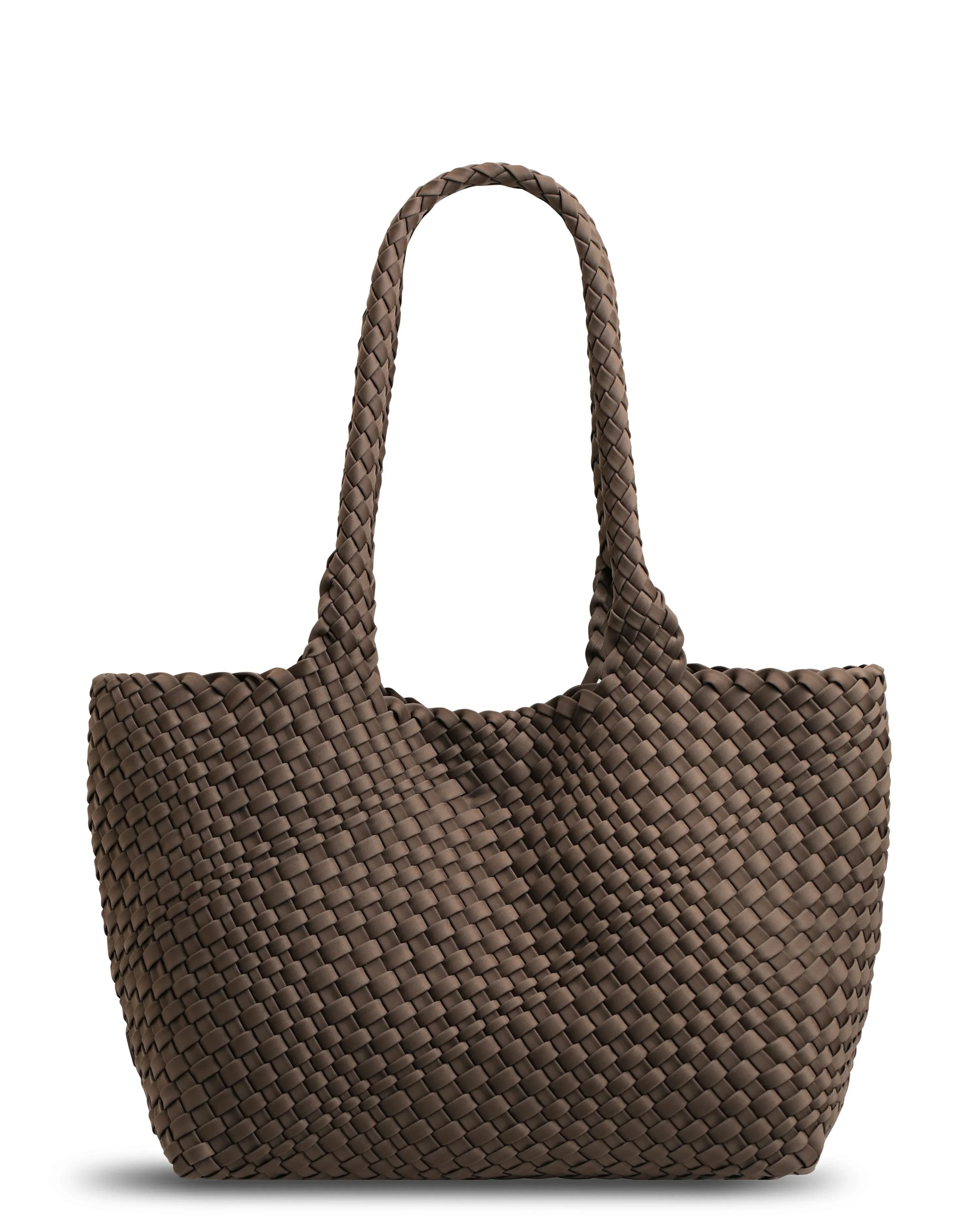 The Aubrey Bag (COCOA) Woven Neoprene Tote Bag