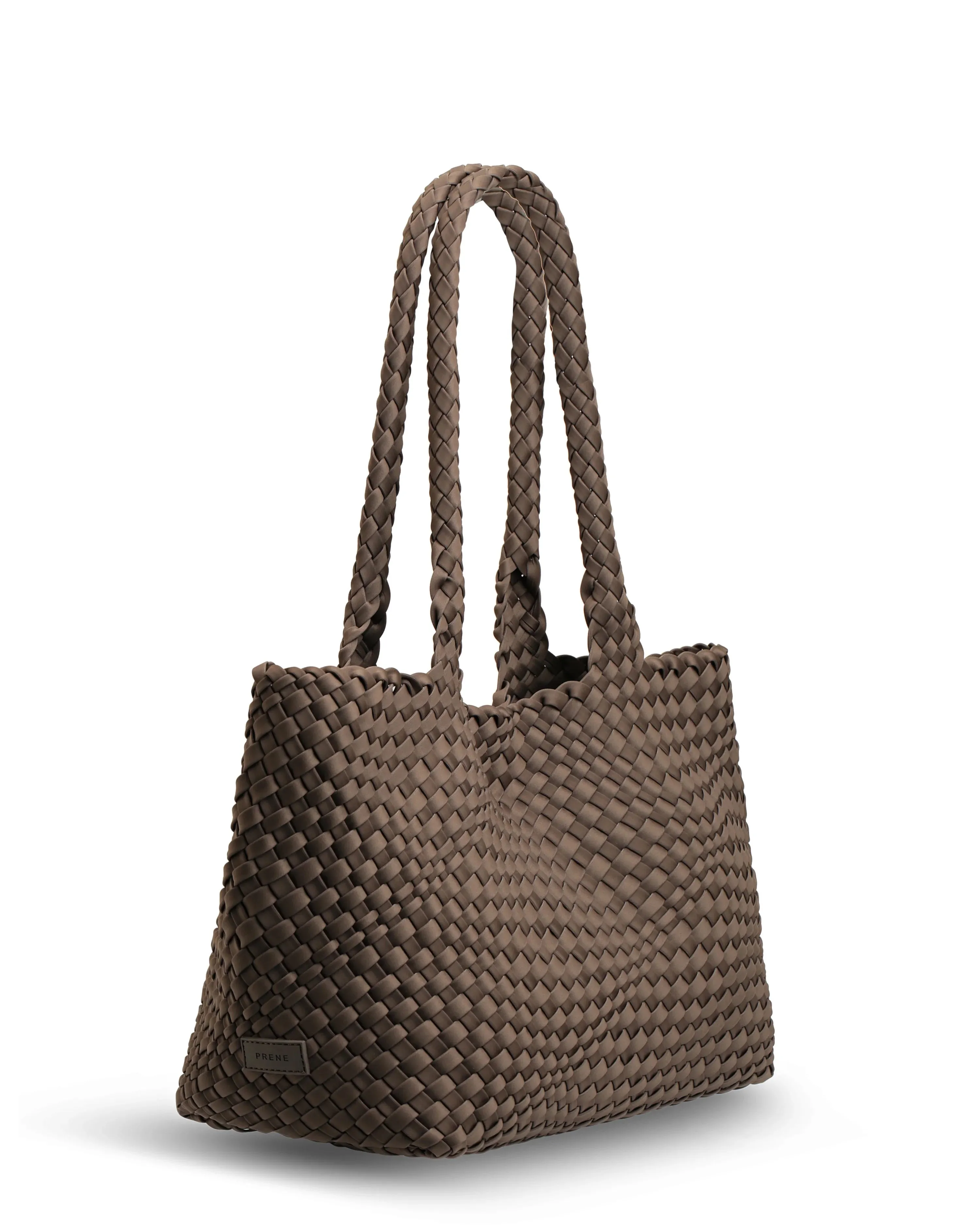 The Aubrey Bag (COCOA) Woven Neoprene Tote Bag