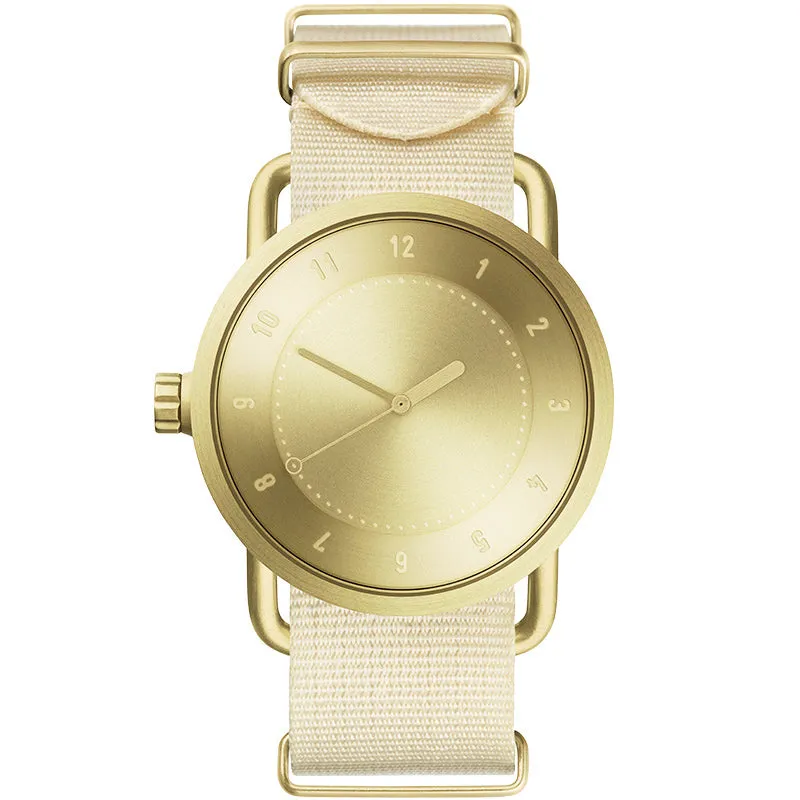 TID No.1 Gold Dial / Navy Leather Strap / Gold Buckle