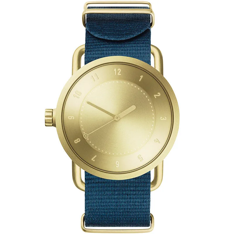 TID No.1 Gold Dial / Navy Leather Strap / Gold Buckle