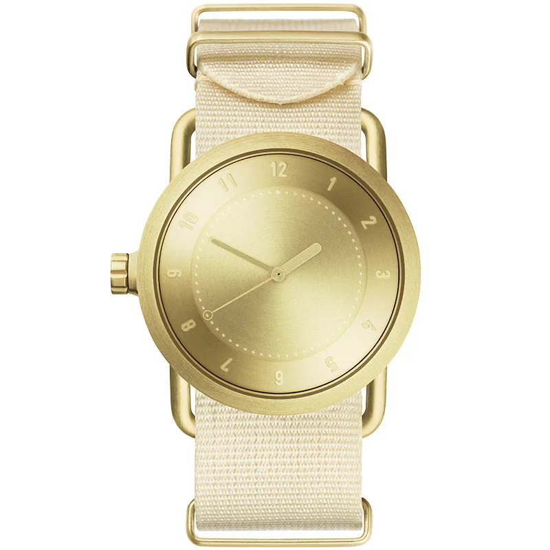 TID No.1 Gold Dial / Navy Leather Strap / Gold Buckle