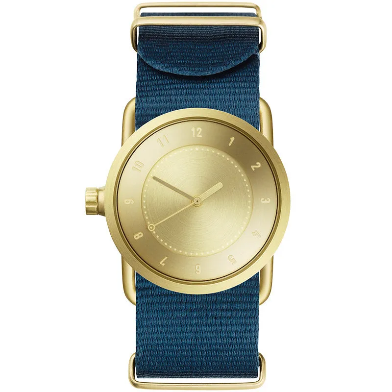 TID No.1 Gold Dial / Navy Leather Strap / Gold Buckle