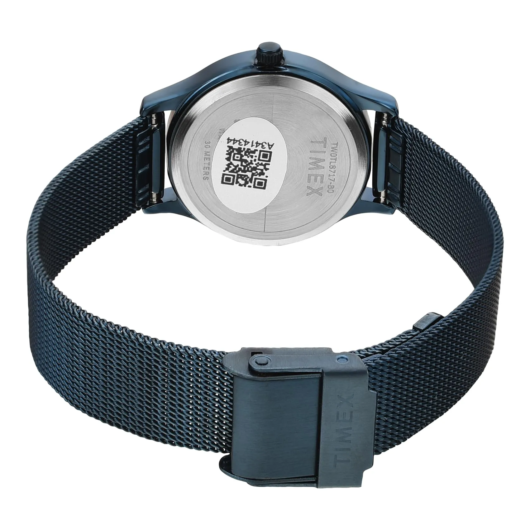 TIMEX Women Stainless Steel Blue Round Analog Dial Watch- Tw0Tl8717, Band Color-Blue