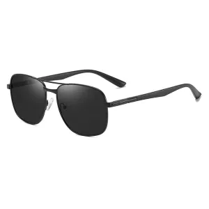 West Louis Rectangle Metal Polarized Luxury Men Sunglasses