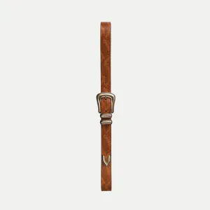 Western Faux Reptile Belt (Cognac)
