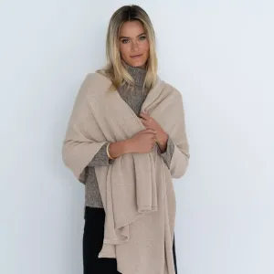 Wide Wrap Scarf - Latte